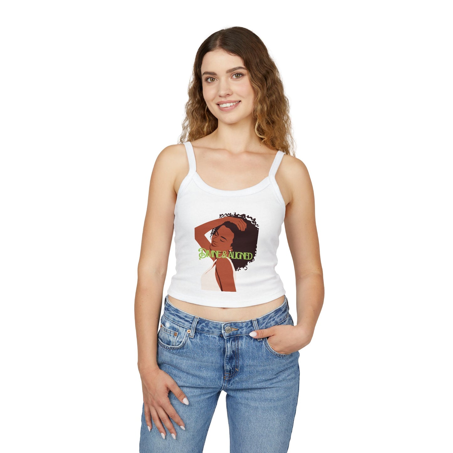 Empowering Women's Spaghetti Strap Tank Top, Casual Summer Wear, Self-Love Apparel, Gift for Her, Spiritual Fashion
