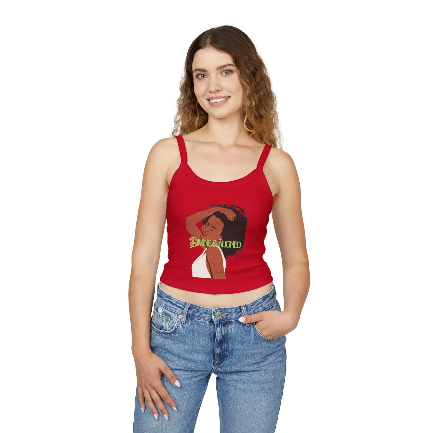 Empowering Women's Spaghetti Strap Tank Top, Casual Summer Wear, Self-Love Apparel, Gift for Her, Spiritual Fashion