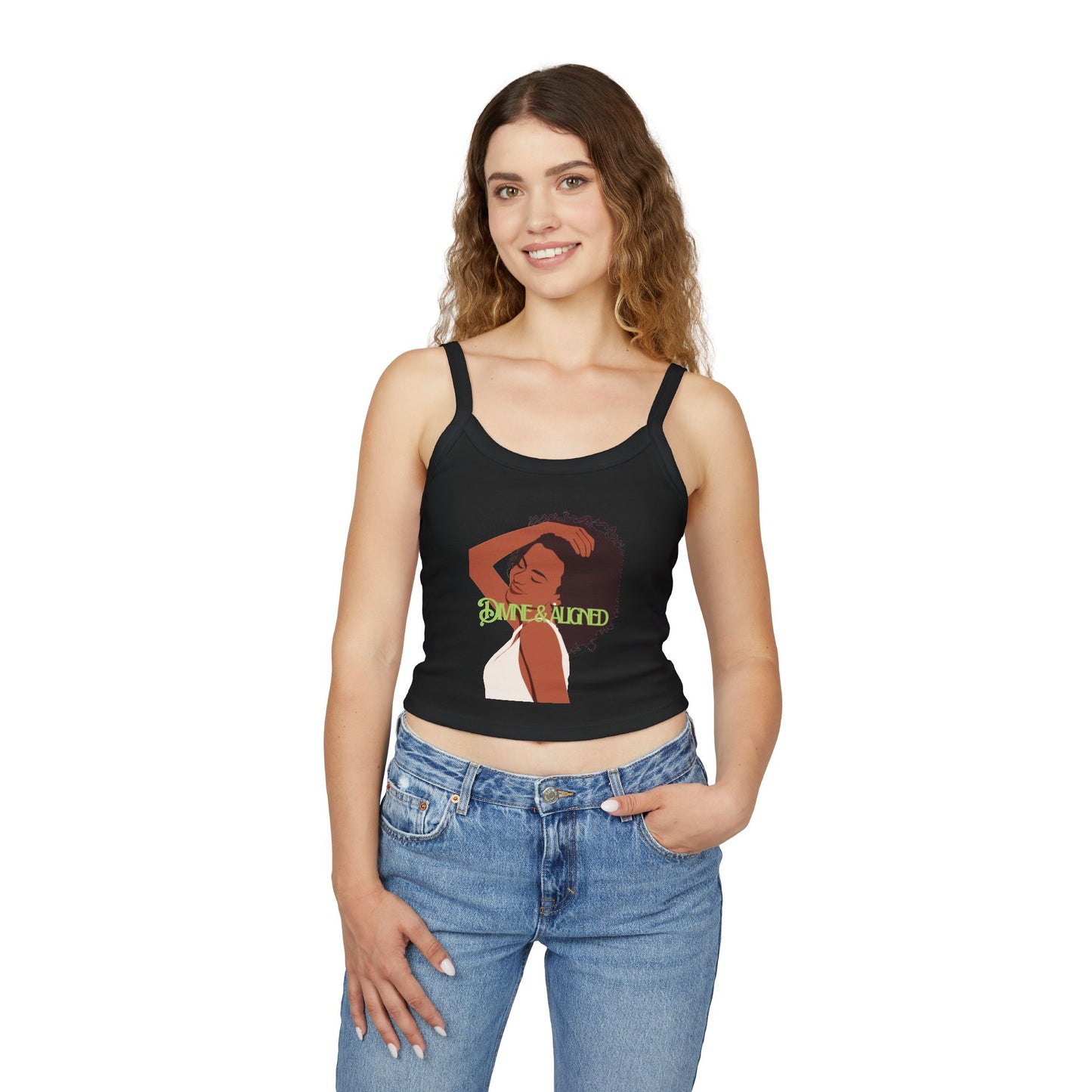 Empowering Women's Spaghetti Strap Tank Top, Casual Summer Wear, Self-Love Apparel, Gift for Her, Spiritual Fashion