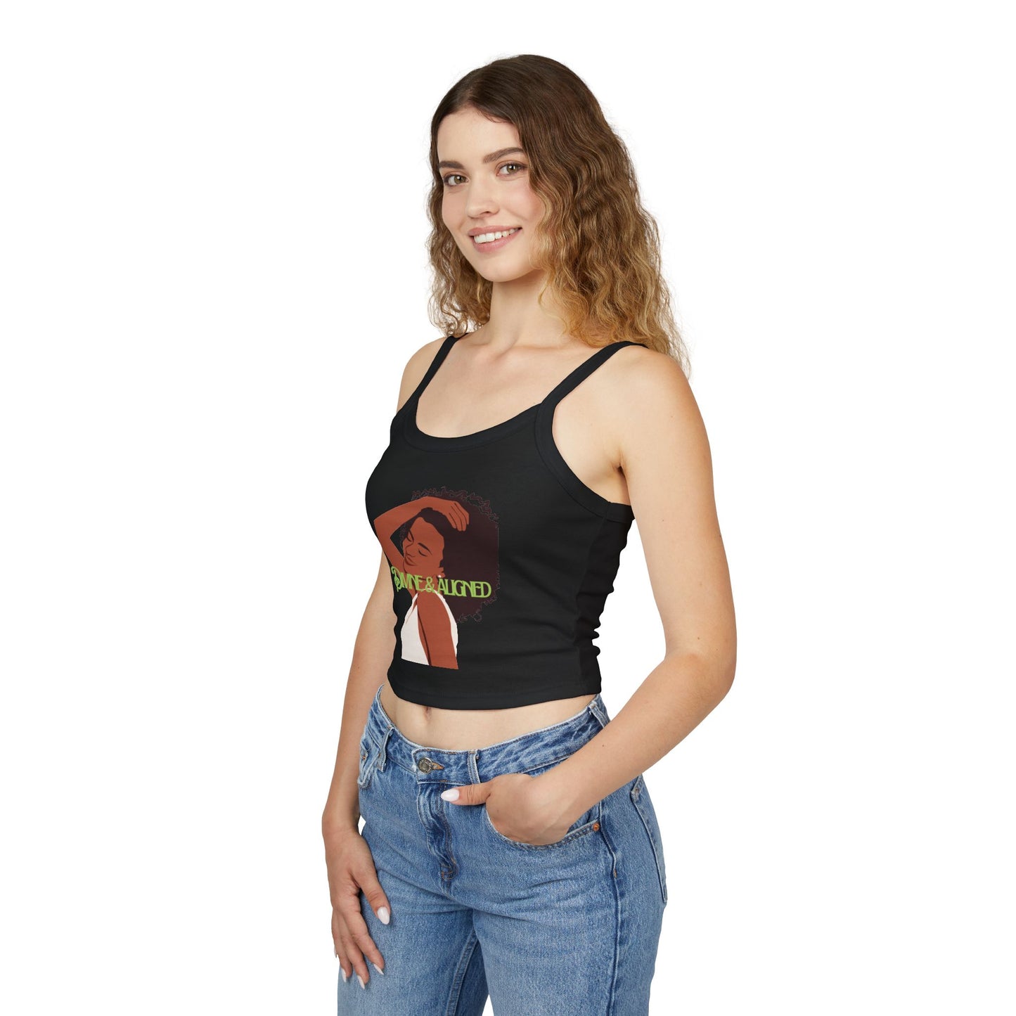 Empowering Women's Spaghetti Strap Tank Top, Casual Summer Wear, Self-Love Apparel, Gift for Her, Spiritual Fashion