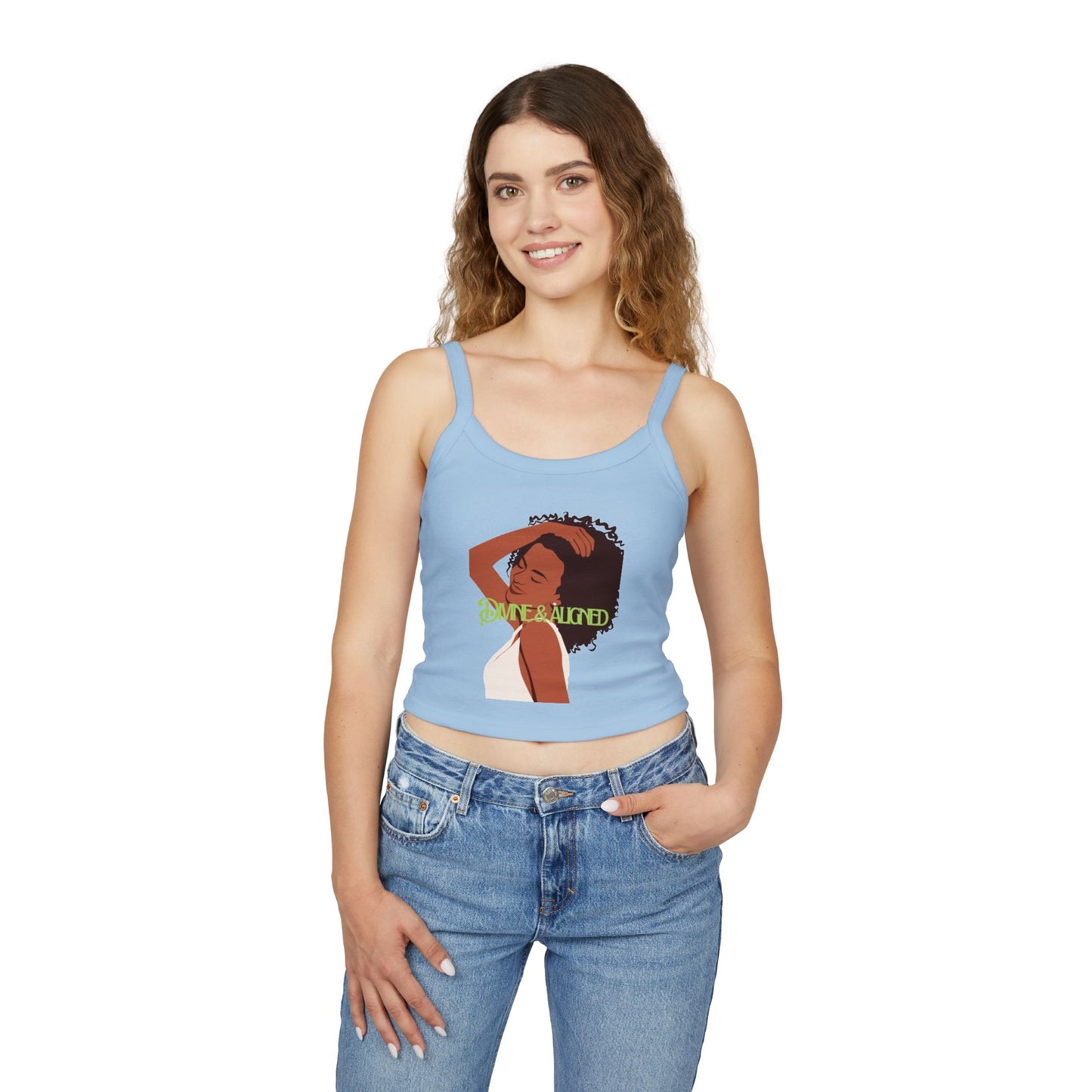 Empowering Women's Spaghetti Strap Tank Top, Casual Summer Wear, Self-Love Apparel, Gift for Her, Spiritual Fashion