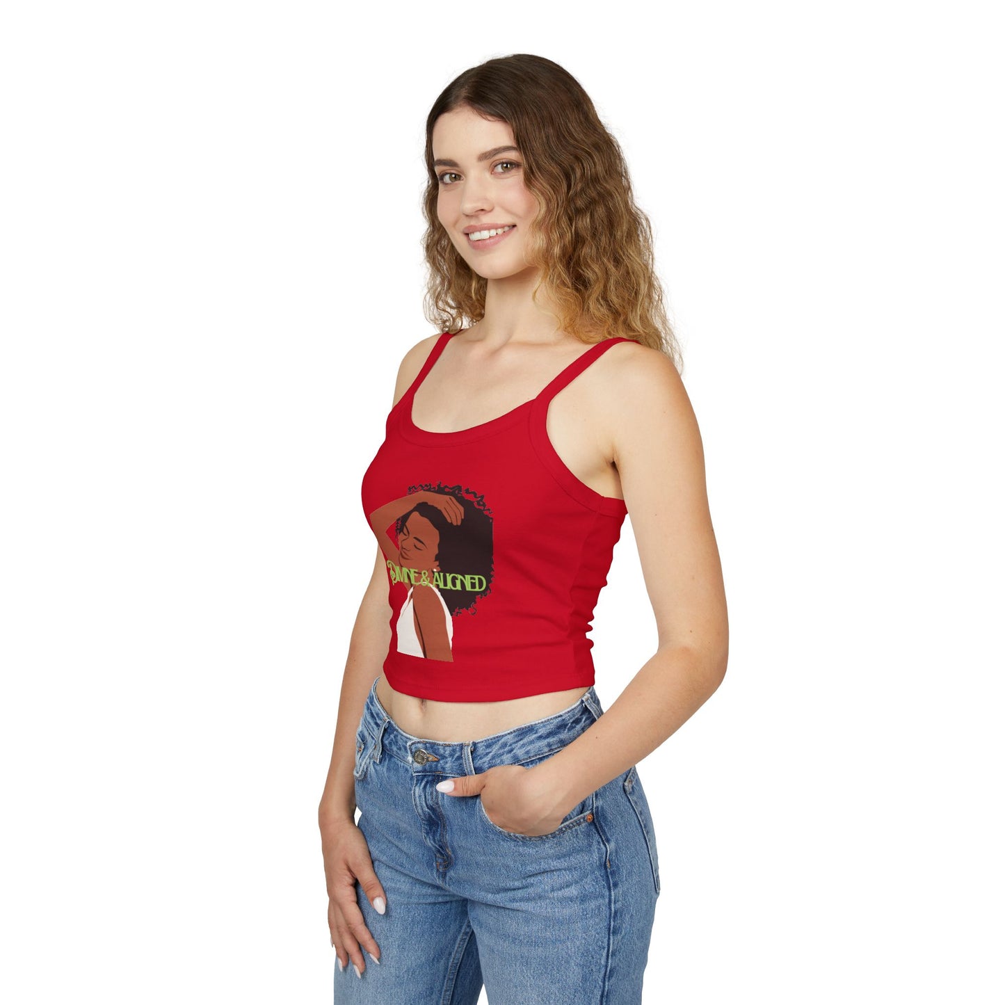 Empowering Women's Spaghetti Strap Tank Top, Casual Summer Wear, Self-Love Apparel, Gift for Her, Spiritual Fashion