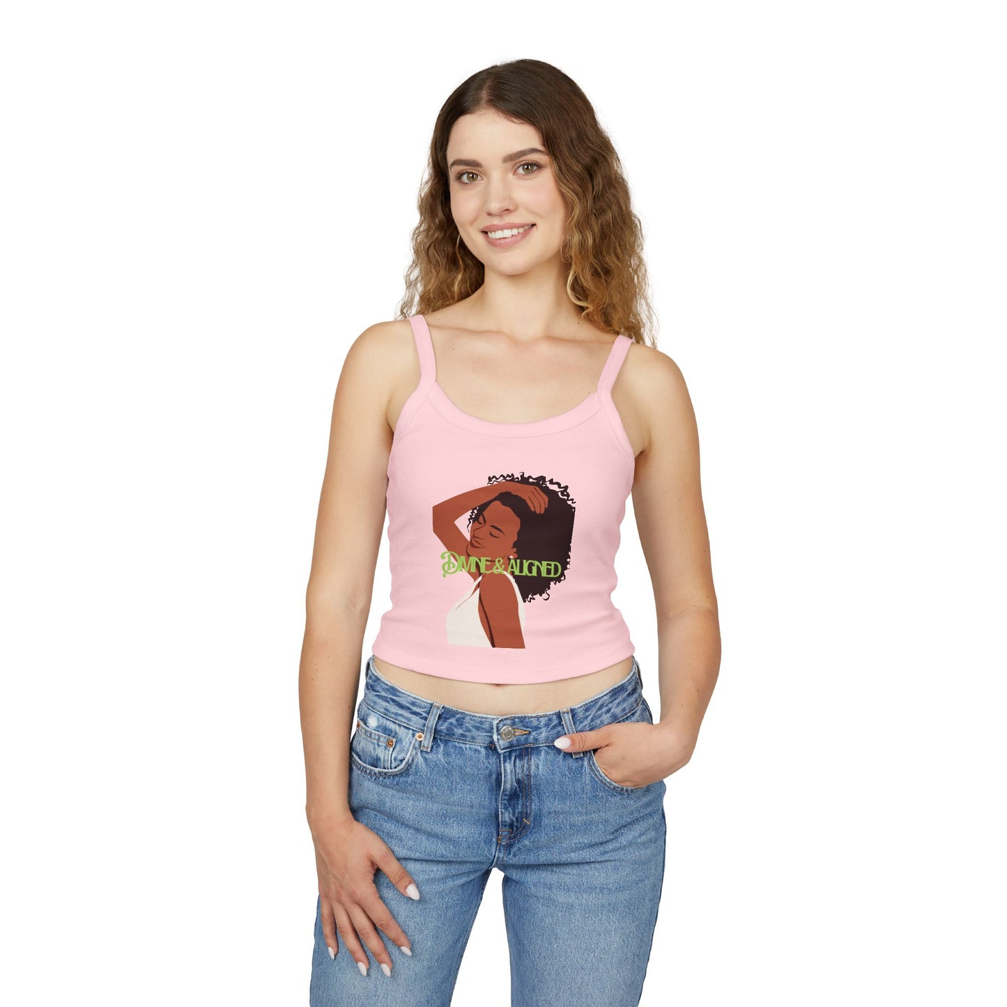 Empowering Women's Spaghetti Strap Tank Top, Casual Summer Wear, Self-Love Apparel, Gift for Her, Spiritual Fashion