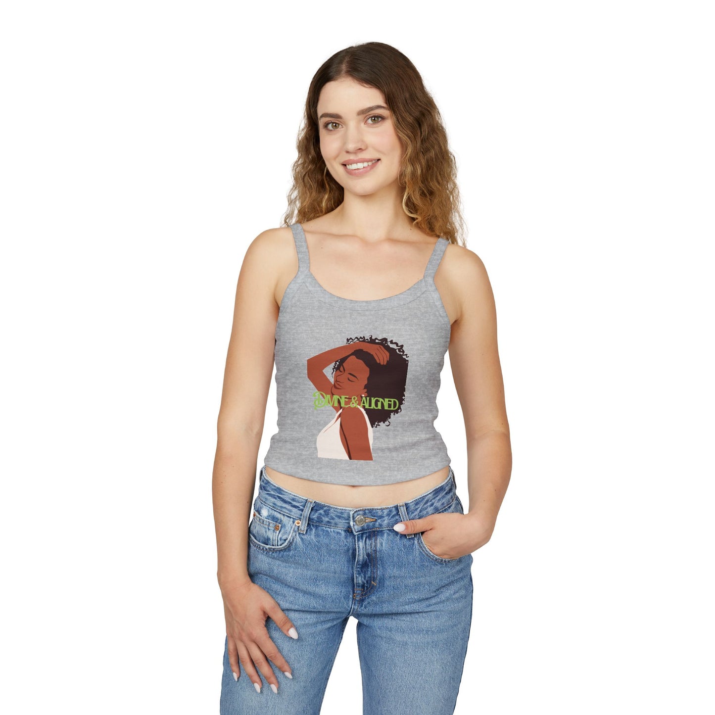 Empowering Women's Spaghetti Strap Tank Top, Casual Summer Wear, Self-Love Apparel, Gift for Her, Spiritual Fashion